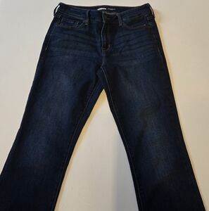 Old Navy/Kicker Boot Cut/Mid-Rise/Dark Denim Blue Women's Jeans/Size 6 Long
